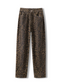 Leopard Print Wide Leg Baggy Jeans