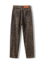 Leopard Print Wide Leg Baggy Jeans